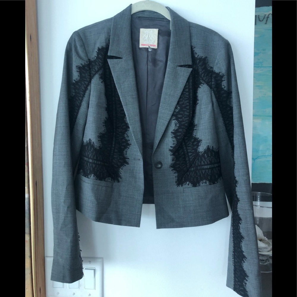 Rebecca Taylor Blazer with lace detail Sz 6